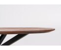 Salontafel Florence ovaal facetrand Gezandstraald 130x70 cm - Bruin
